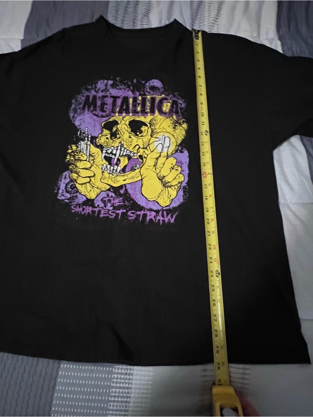 Metallica Shirt The Shortest Straw Mens Black 2XL XXL Skull Metal Rock Music - Picture 8 of 9